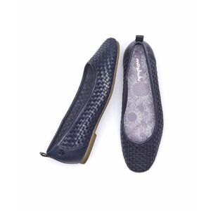 Blue Woven Leather Ballet Pumps   Size 4   Swanpool Moshulu - 4