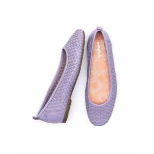 Purple Woven Leather Ballet Pumps   Size 5.5   Swanpool Moshulu - 5.5