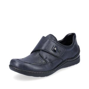 Rieker 48951-14 Ladies Blue Hook & Loop Shoes Colour: Blue, Size:
