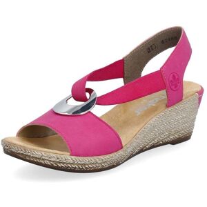 Rieker 624H6-32 Ladies Pink Elasticated Sandals Size: EU 36 / UK 3.5,