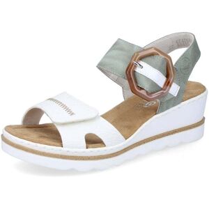 Rieker 67476-81 Ladies White Hook & Loop Sandals Size: EU 42 / UK