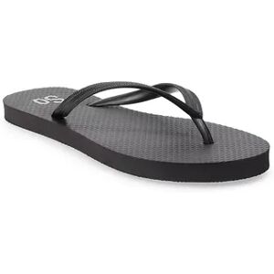 SO Glider Women's Flip Flop Sandals, Size: 9, Black