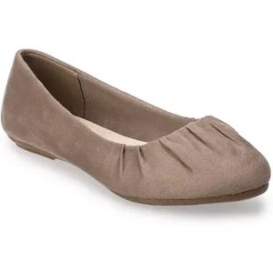 SO Tanger Women's Pleated Flats, Size: 5.5, Brown