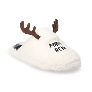 Sonoma Goods For Life Women's Jammies For Your Families Spanish Reindeer Slippers, Size: Medium, White