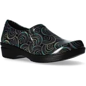 Easy Street Easy Works by Easy Street Tiffany Women's Slip-Resistant Clogs, Size: 8 Wide, Iridescent Aztec