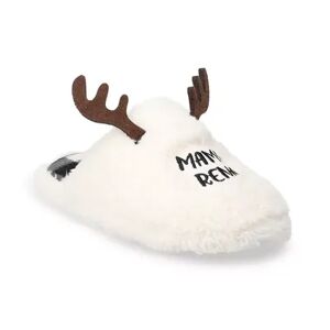 Sonoma Goods For Life Women's Jammies For Your Families Spanish Reindeer Slippers, Size: Large, White