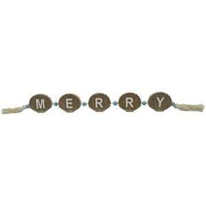 St. Nicholas Square Merry Garland Repeat, White