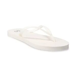 SO Glider Women's Flip Flop Sandals, Size: 8, White