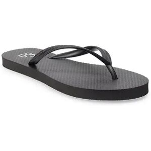 SO Glider Women's Flip Flop Sandals, Size: 7, Black