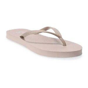 SO Glider Women's Flip Flop Sandals, Size: 7, Lt Beige