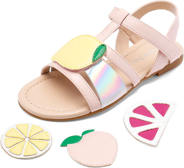 DREAM PAIRS Fun Mix  Fruity  Girls DIY Interchangeable Fruit Accessories Sandals - US Size - Footware