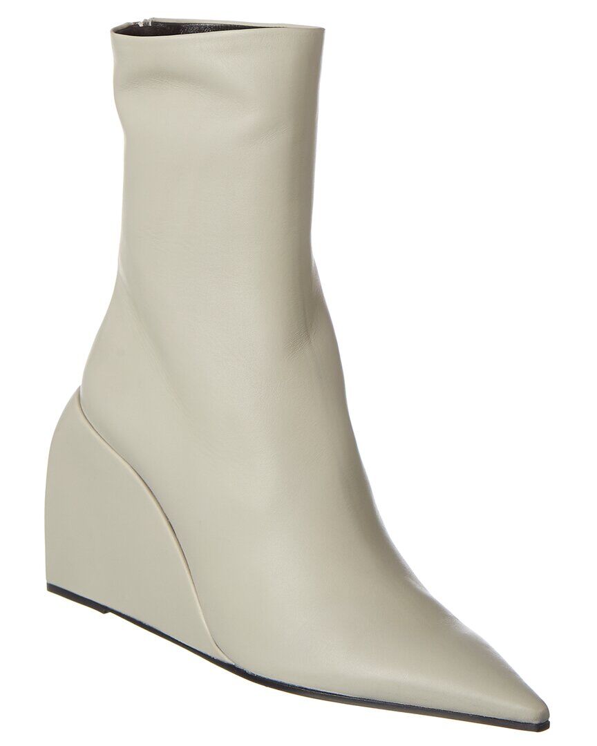 Off-White Dolls Leather Wedge Boot Grey 38