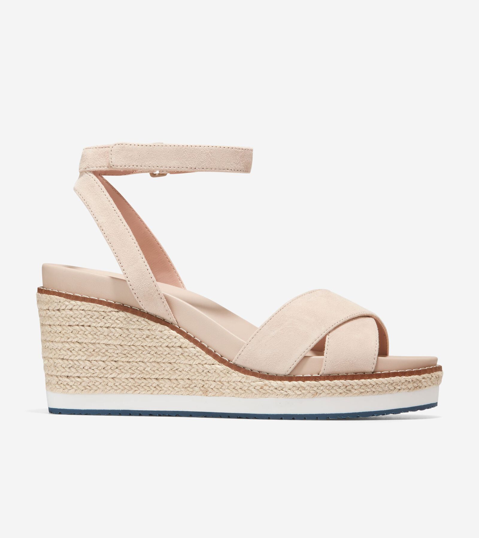 Cole Haan Women's Cloudfeel Espadrille Wedge Sandal - Sesame Suede - Size: 11