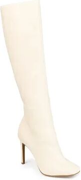 Journee Collection Glenda Women's Knee-High Boots, Size: 6.5 Medium XWc, Lt Beige