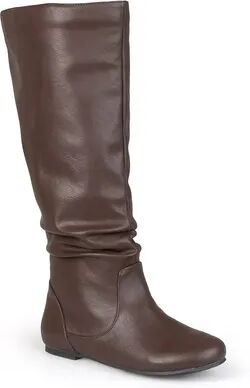 Journee Collection Jayne Women's Knee-High Boots, Girl's, Size: Medium (6.5), Brown