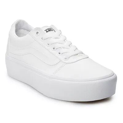 Vans Ward Women's Platform Skate Shoes, Size: 10, White