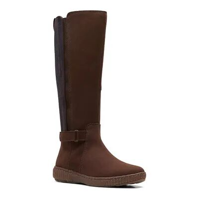 Clarks Caroline Style Women's Suede Knee-High Boots, Size: 5.5, Med Brown