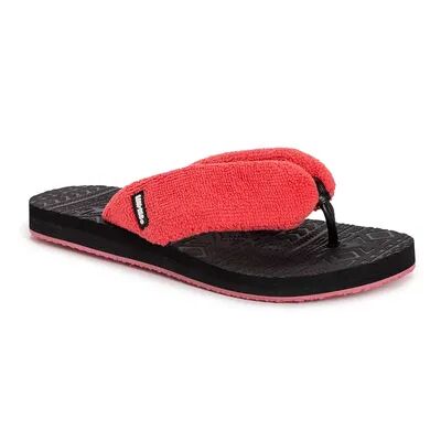 LUKEES by MUK LUKS Women's Sand Lot Thong Flip-Flop Sandals, Size: 11, Pink