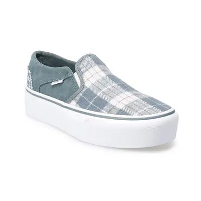 Vans Asher Platform Women's Slip-On Shoes, Size: Medium (7.5), Dark Grey