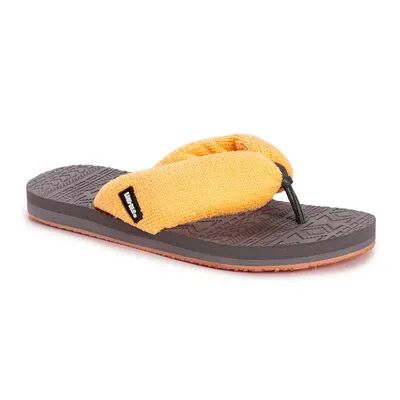 LUKEES by MUK LUKS Women's Sand Lot Thong Flip-Flop Sandals, Size: 11, Orange