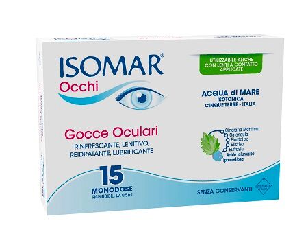 EURITALIA PHARMA (DIV.COSWELL) Isomar Occhi Gocce Oculari All'Acido Ialuronico 0,20% 15 Flaconcini