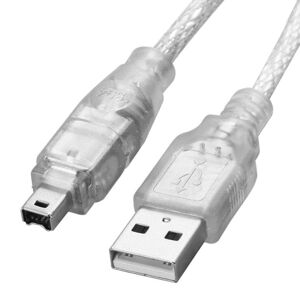 My Store USB 2.0 han til Firewire iEEE 1394 4-benet han til iLink-kabel, længde: 1.2m