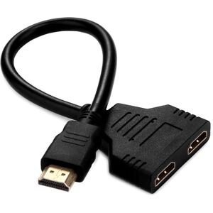 Shoppo Marte 30cm HDMI Male to Dual HDMI Female 1.4 Version Cable Connector Adapter