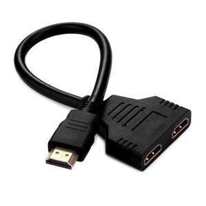 Shoppo Marte 30cm 1080P HDMI Port Male to 2 Female 1 in 2 out Splitter Cable Adapter Converter
