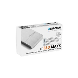 Freecom Technologies Freecom mSSD MAXX - SSD - 512 GB - ekstern (bærbar) - USB 3.1 Gen 2 - børstet aluminium