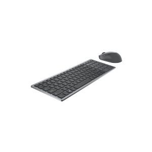 Dell Multi-Device KM7120W - Tastatur og mus-sæt - trådløs - 2.4 GHz, Bluetooth 5.0 - Pan Nordic - titan grå - for Latitude 3320, 3520, 7320 Detachable  XPS 13 9310, 17 9710