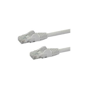 StarTech.com 10m CAT6 Ethernet Cable, 10 Gigabit Snagless RJ45 650MHz 100W PoE Patch Cord, CAT 6 10GbE UTP Network Cable w/Strain Relief, White, Fluk