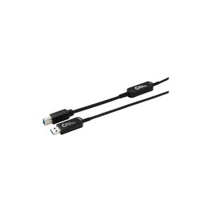 MicroConnect Premium - USB-kabel - USB Type A (han) til USB Type B (han) - USB 3.0 - 20 m - Active Optical Cable (AOC) - sort