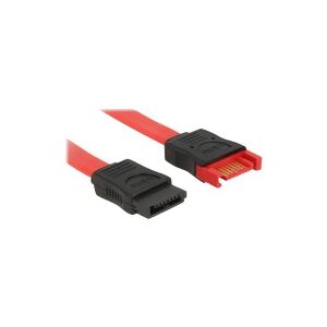 Delock - SATA-forlængerkabel - Serial ATA 150/300/600 - SATA (han) til SATA (hun) - 30 cm - rød