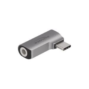 Delock - Lyd adapter - 24 pin USB-C han til 3,5 mm audiostik hun - grå