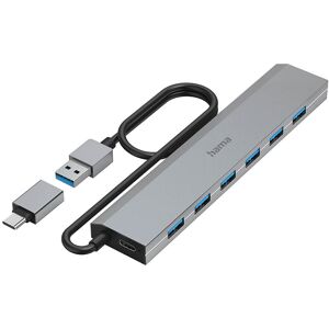 Hama Usb-A/usb-C Hub - 7 Vejs - 5 Gbit/s - Grå