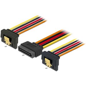 DeLOCK Sata Splitter Kabel - 15-Pin Hun Til 2 X 15-Pin Han - 30 Cm