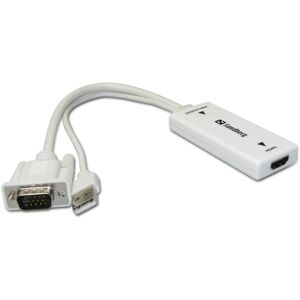 Sandberg VGA+Audio to HDMI Converter, White