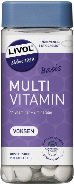 Multi Basis Voksen med Magnesium 230 stk Multivitamin