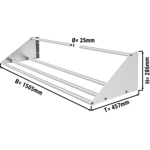 GGM GASTRO - Tablette murale pour paniers de rinçage - 1500mm - 1 Tablette