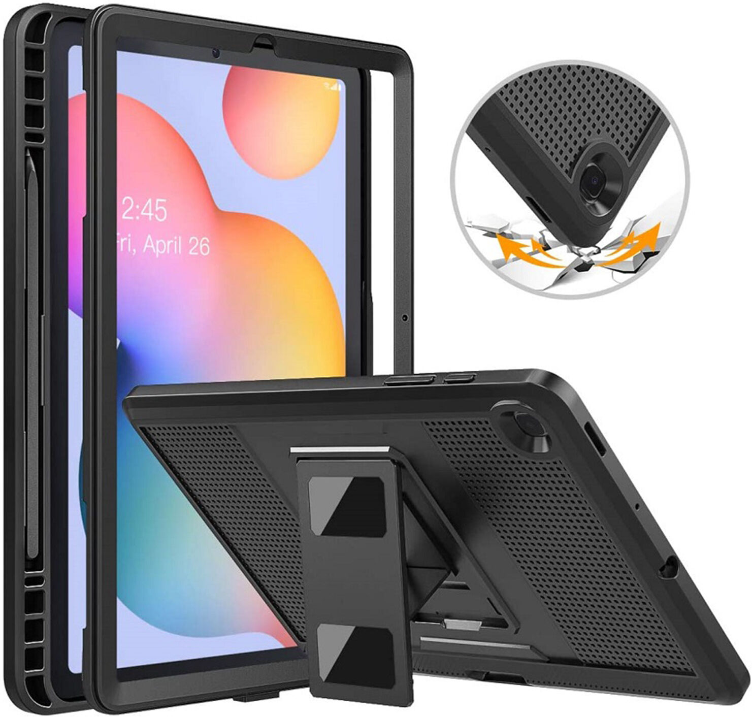 Accezz Coque Rugged Back pour le Samsung Galaxy Tab S6 Lite - Noir