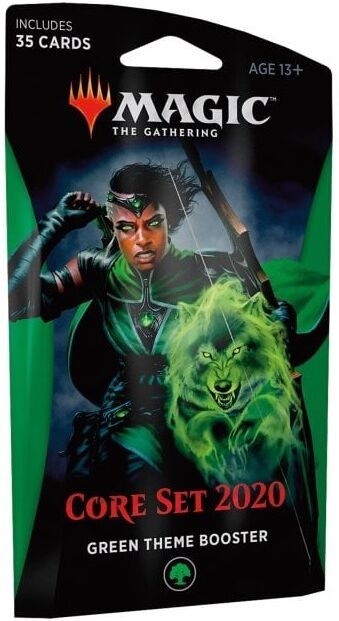 Wizards of the Coast Magic Core Set 2020 Theme Booster Green Theme Booster - 35 grønne kort