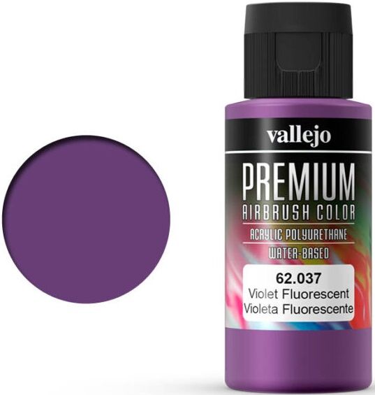 Vallejo Premium Fluo Violet 60ml Premium Airbrush Color - Fluorescent