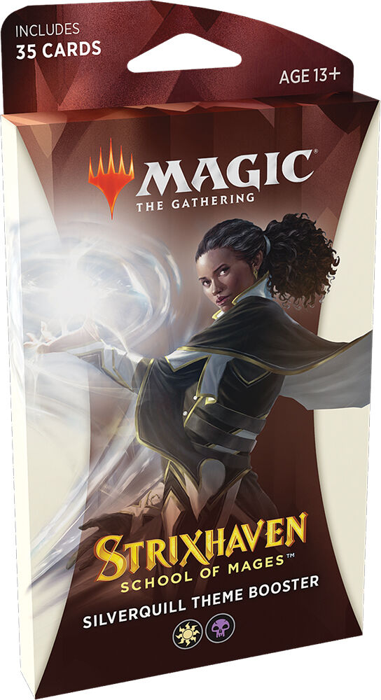Wizards of the Coast Magic Strixhaven Theme Silverquill Theme Booster - 35 hvite/svarte kort