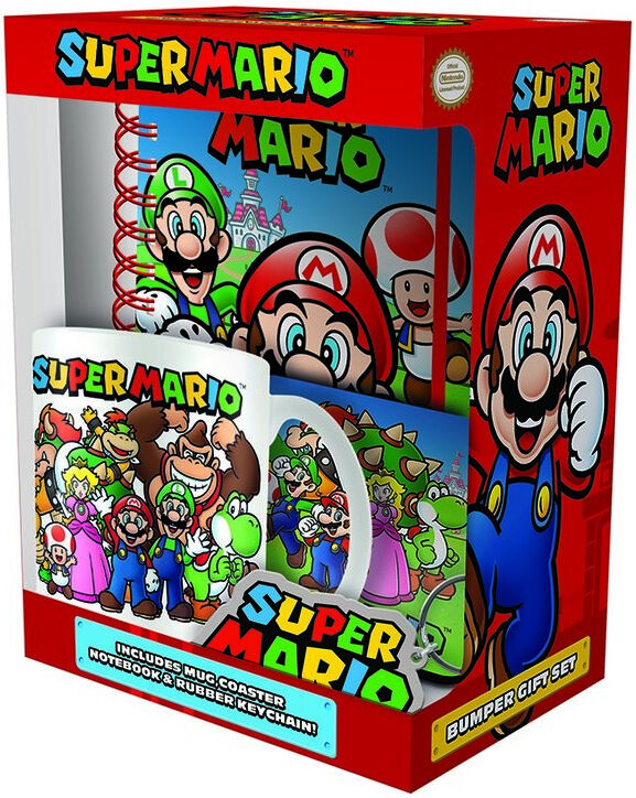 Pyramid International Super Mario Gift Set Kopp + Coaster + Nøkkelring + Notatbok