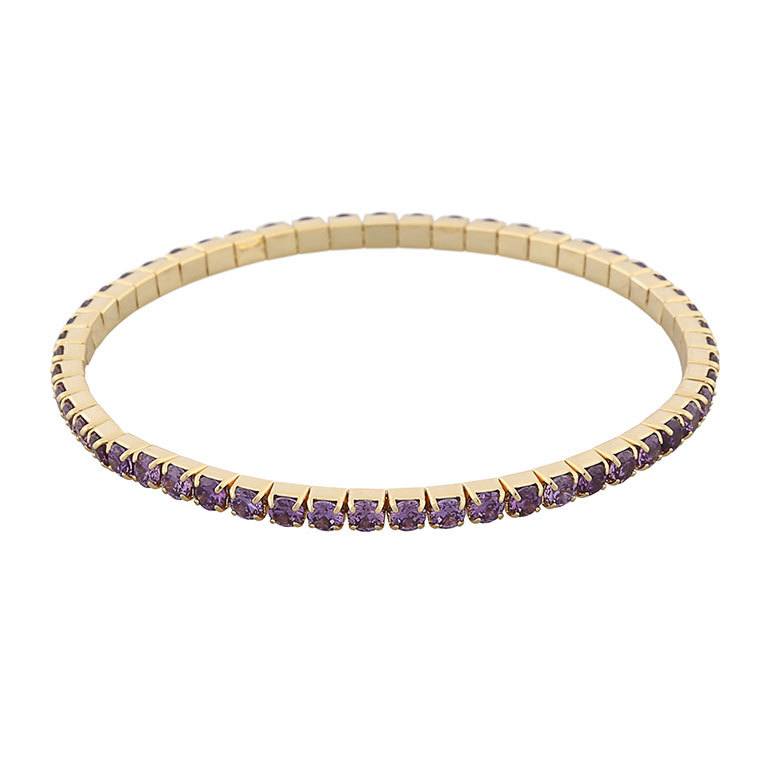 Snö Of Sweden Rola Elastic Bracelet Gold/Purple S/M