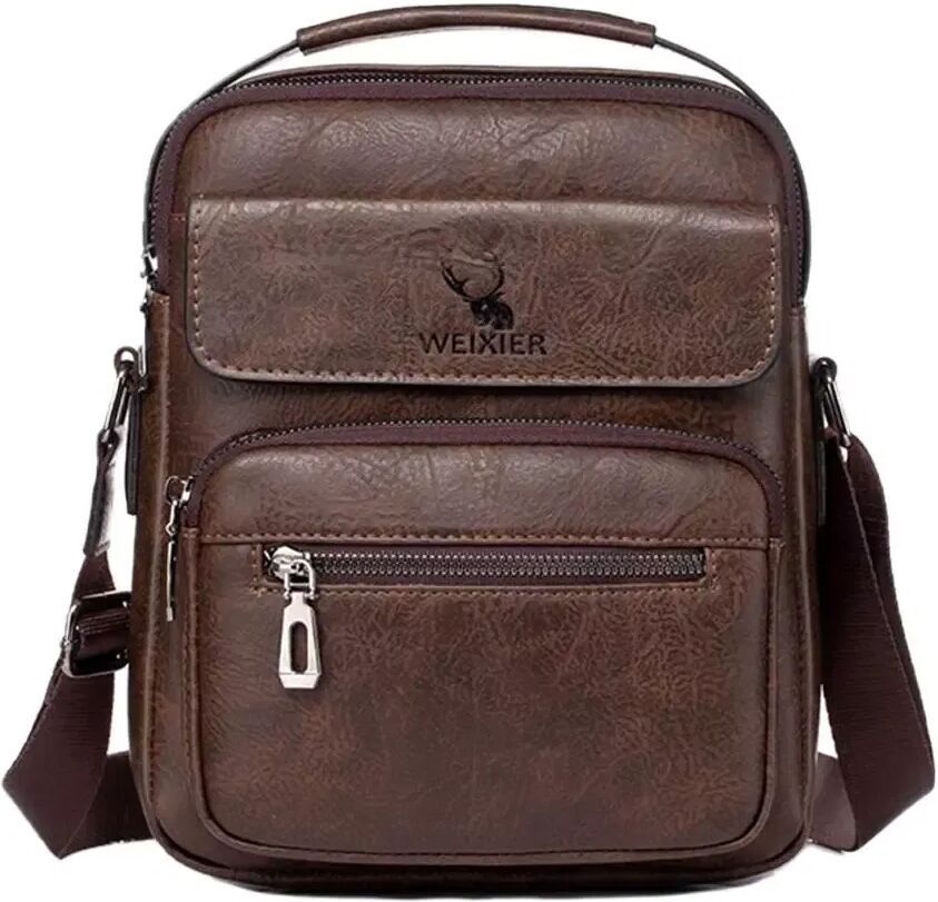 INCOVER WEIXIER Vintage Messenger Skulderveske 8" - Mørkebrun Skinn