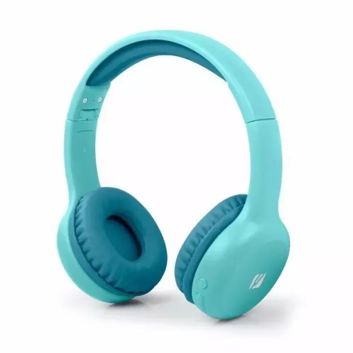 Muse On-Ear Bluetooth trådløse hodetelefoner med Lydbegrensning - Lyseblå
