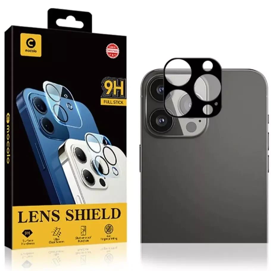 MOCOLO iPhone 13 Pro MOCOLO Beskyttelsesglass for Kamera Linse - Case Friendly - Svart