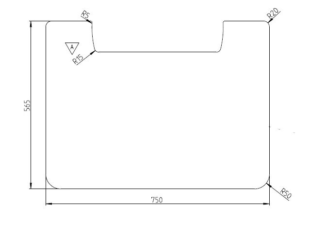 JØTUL F 165 - GULVPLATE GLASS