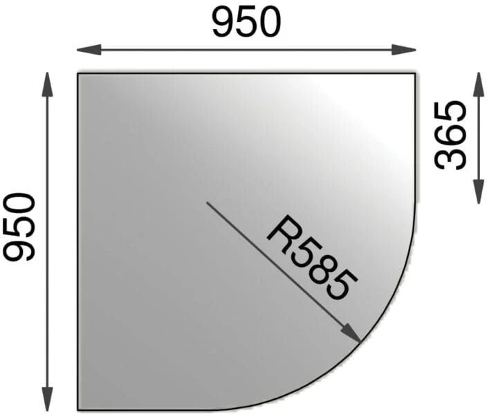 Norsk Kleber GULVPLATE SORT GRANITT, BABINA/MARCELLO HJØRNE 95X95CM